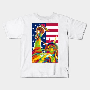 Freedom Statue of New York Kids T-Shirt